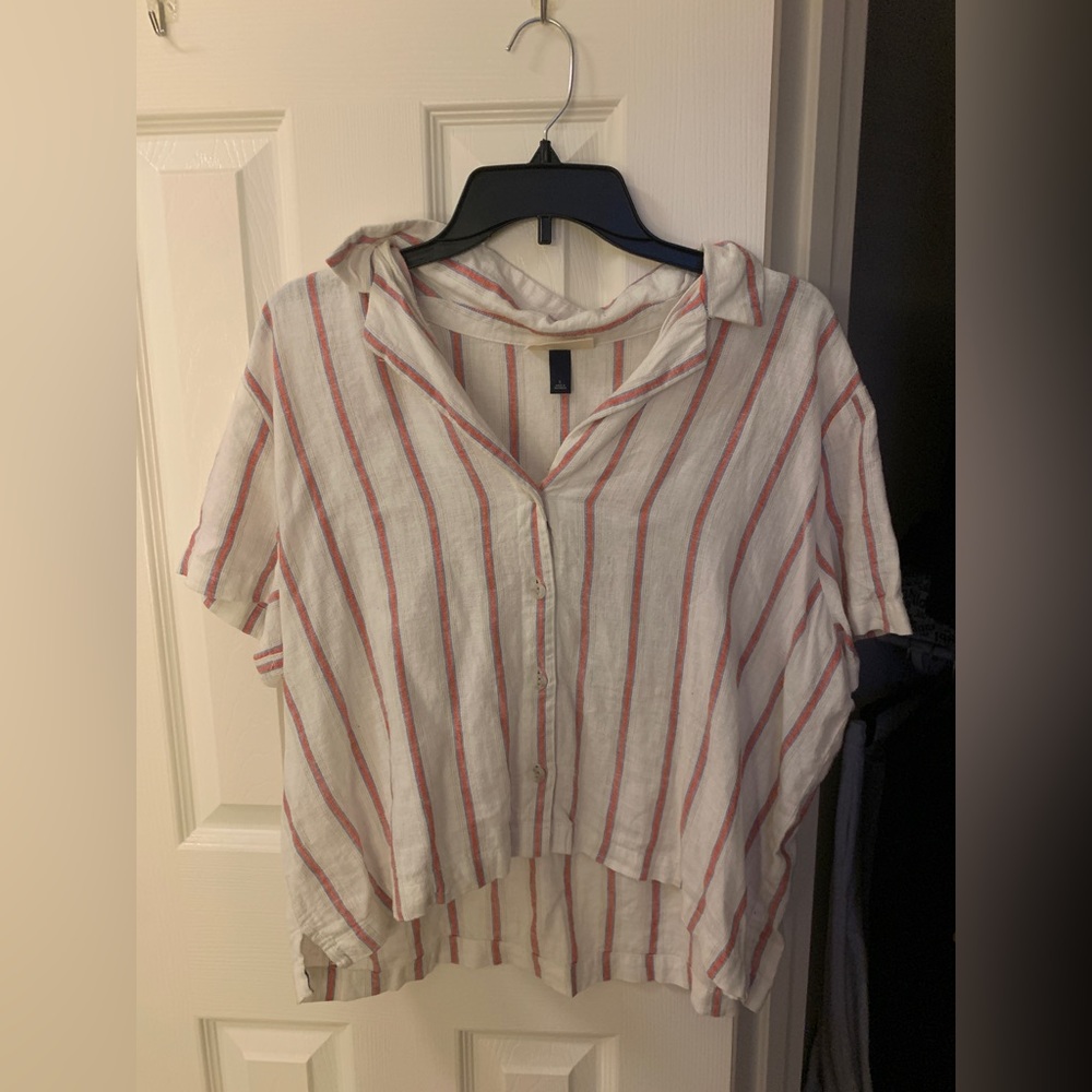 Universal Thread | Striped Linen Button Down | Women’s